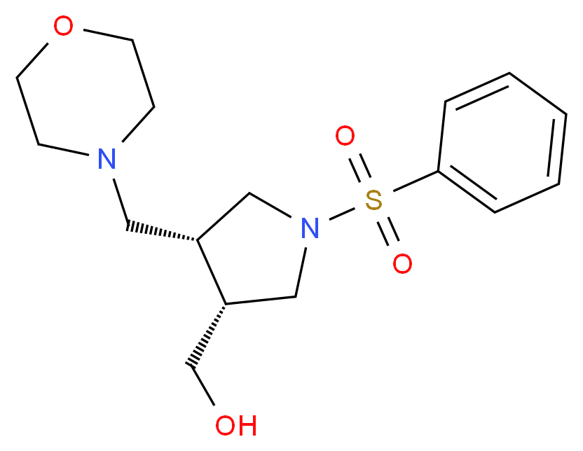 [(3R*,4R*)-4-(4-morpholinylmethyl)-1-(phenylsulfonyl)-3-pyrrolidinyl]methanol_Molecular_structure_CAS_)