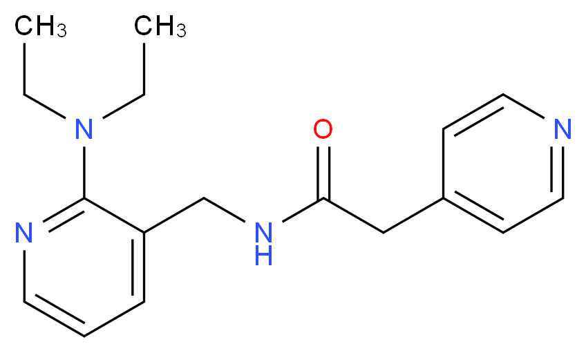 N-{[2-(diethylamino)-3-pyridinyl]methyl}-2-(4-pyridinyl)acetamide_Molecular_structure_CAS_)