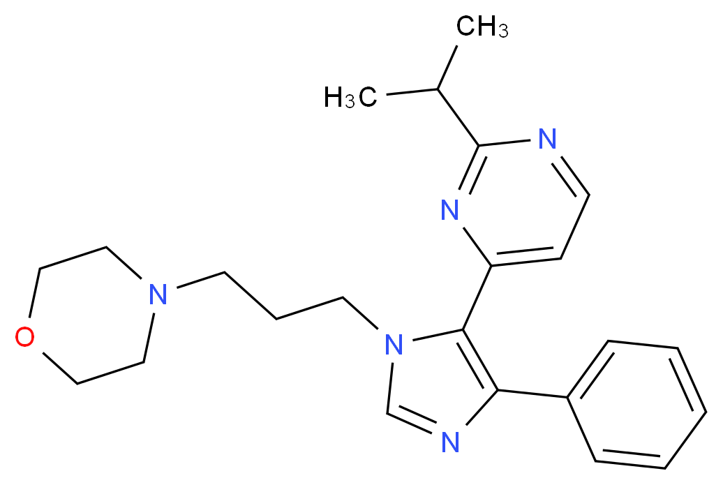 4-{3-[5-(2-isopropylpyrimidin-4-yl)-4-phenyl-1H-imidazol-1-yl]propyl}morpholine_Molecular_structure_CAS_)