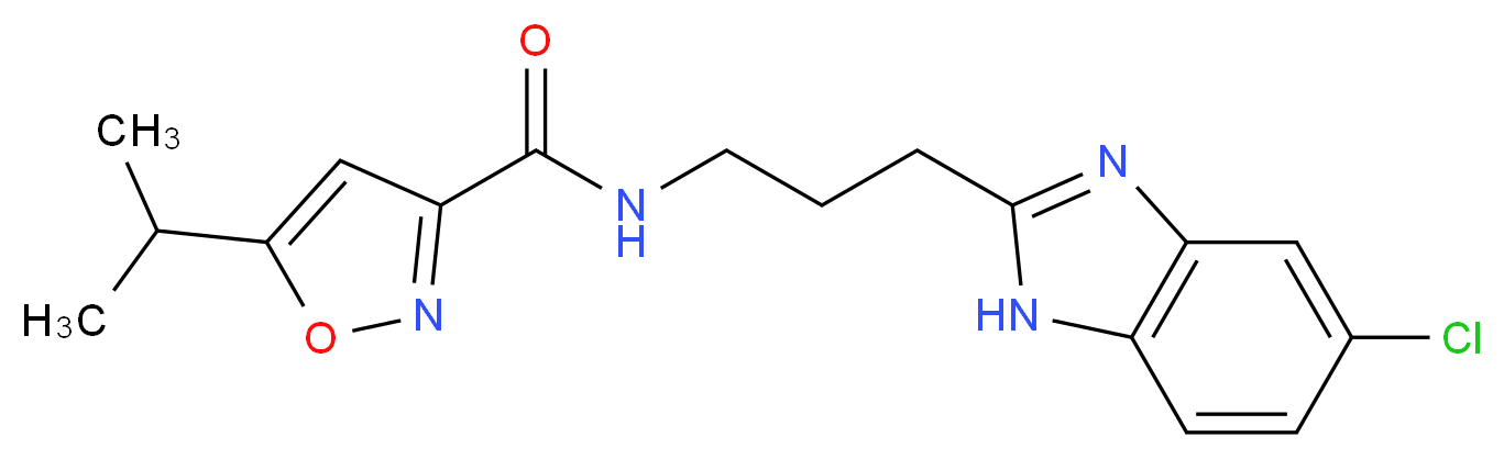N-[3-(5-chloro-1H-benzimidazol-2-yl)propyl]-5-isopropyl-3-isoxazolecarboxamide_Molecular_structure_CAS_)