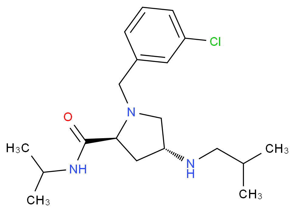 (4R)-1-(3-chlorobenzyl)-4-(isobutylamino)-N-isopropyl-L-prolinamide_Molecular_structure_CAS_)