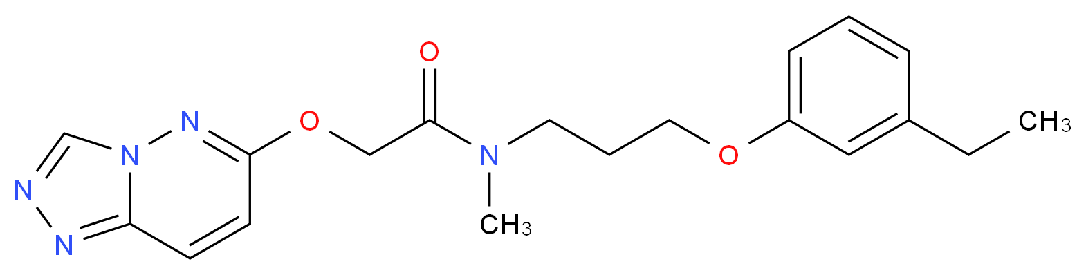 N-[3-(3-ethylphenoxy)propyl]-N-methyl-2-([1,2,4]triazolo[4,3-b]pyridazin-6-yloxy)acetamide_Molecular_structure_CAS_)