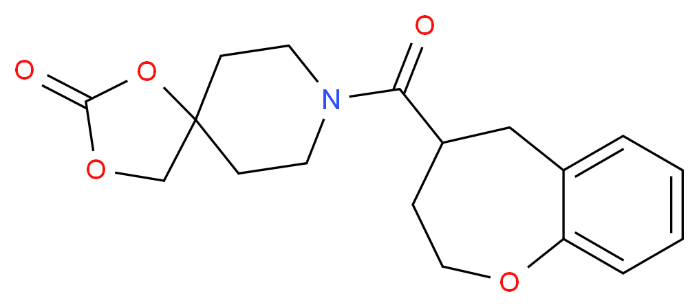 8-(2,3,4,5-tetrahydro-1-benzoxepin-4-ylcarbonyl)-1,3-dioxa-8-azaspiro[4.5]decan-2-one_Molecular_structure_CAS_)
