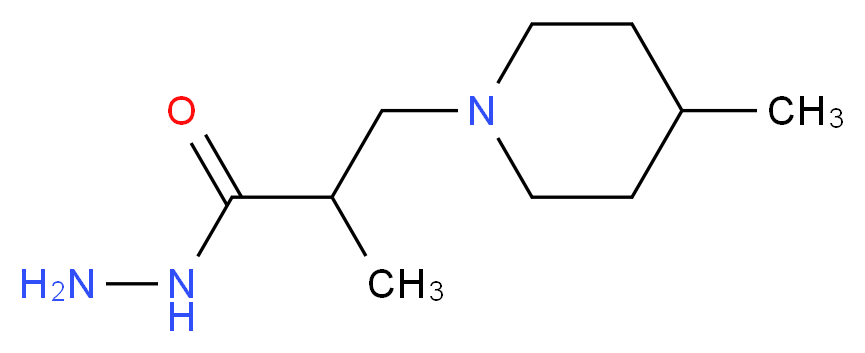 2-methyl-3-(4-methylpiperidin-1-yl)propanohydrazide_Molecular_structure_CAS_)