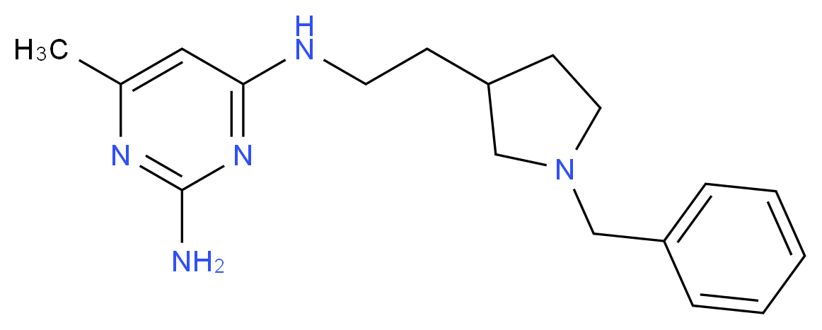 N~4~-[2-(1-benzylpyrrolidin-3-yl)ethyl]-6-methylpyrimidine-2,4-diamine_Molecular_structure_CAS_)