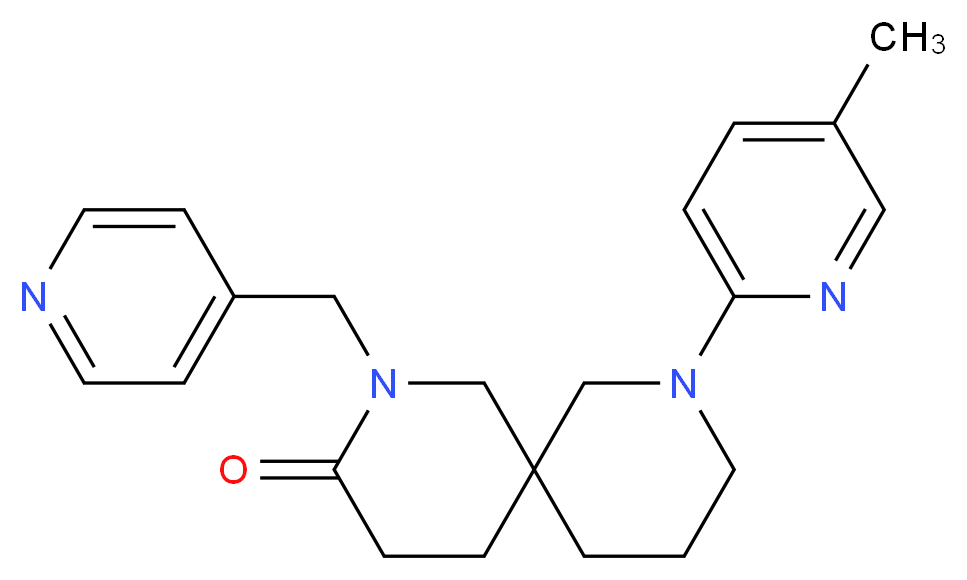 8-(5-methyl-2-pyridinyl)-2-(4-pyridinylmethyl)-2,8-diazaspiro[5.5]undecan-3-one_Molecular_structure_CAS_)