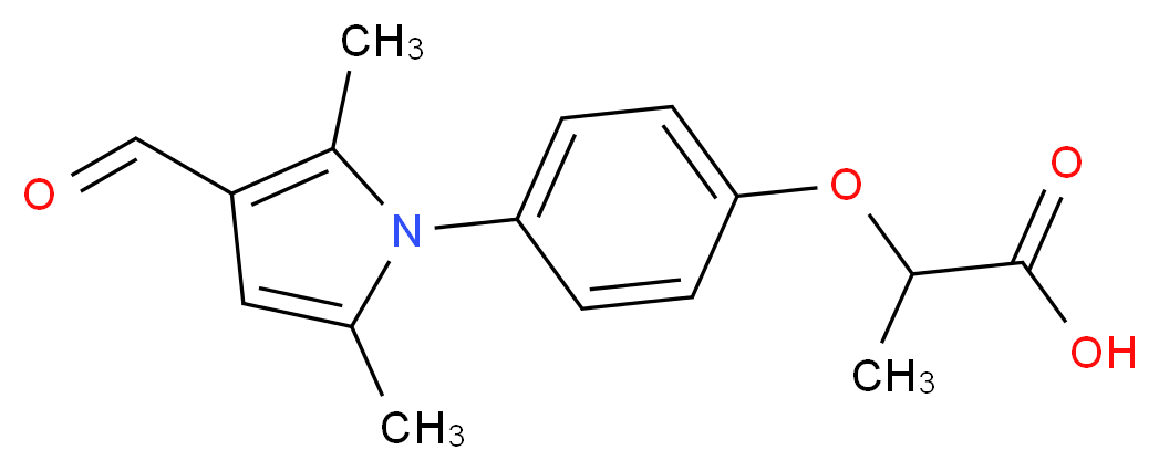2-(4-(3-formyl-2,5-dimethyl-1H-pyrrol-1-yl)phenoxy)propanoic acid_Molecular_structure_CAS_)