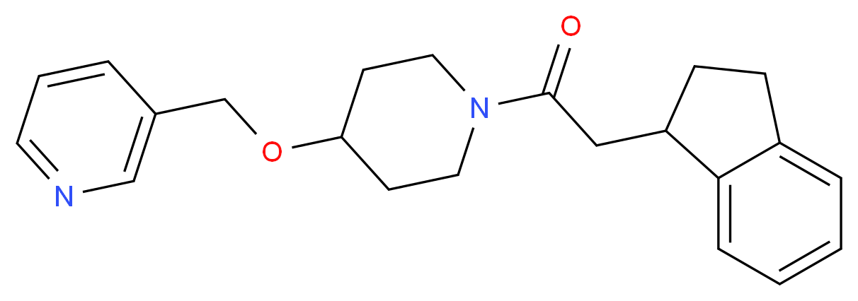3-({[1-(2,3-dihydro-1H-inden-1-ylacetyl)-4-piperidinyl]oxy}methyl)pyridine_Molecular_structure_CAS_)