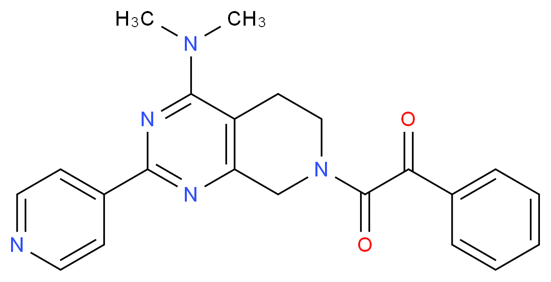 2-[4-(dimethylamino)-2-(4-pyridinyl)-5,8-dihydropyrido[3,4-d]pyrimidin-7(6H)-yl]-2-oxo-1-phenylethanone_Molecular_structure_CAS_)