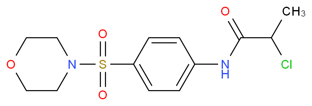 2-chloro-N-[4-(morpholin-4-ylsulfonyl)phenyl]propanamide_Molecular_structure_CAS_)