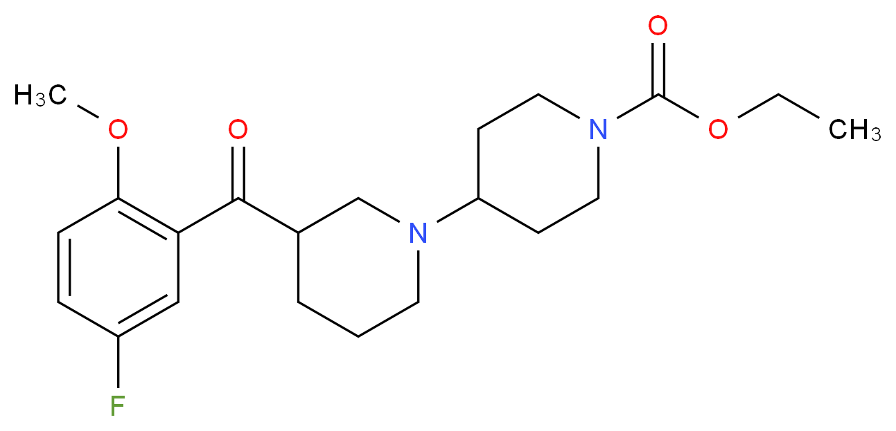 ethyl 3-(5-fluoro-2-methoxybenzoyl)-1,4'-bipiperidine-1'-carboxylate_Molecular_structure_CAS_)