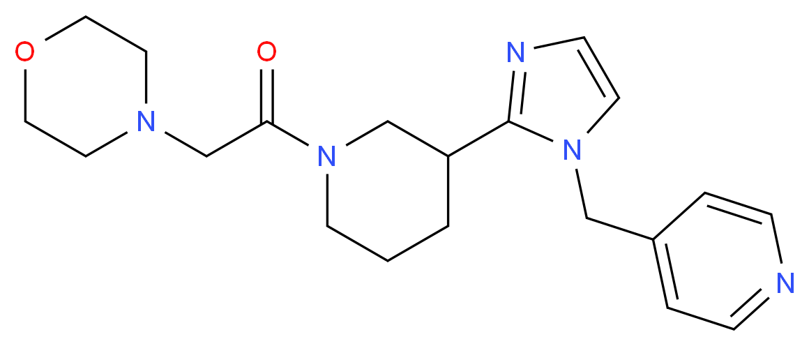 4-(2-oxo-2-{3-[1-(4-pyridinylmethyl)-1H-imidazol-2-yl]-1-piperidinyl}ethyl)morpholine_Molecular_structure_CAS_)