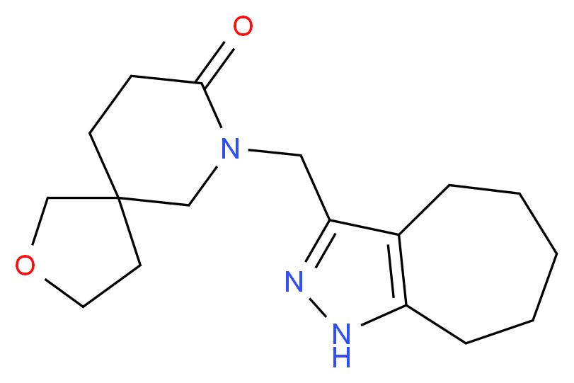 7-(1,4,5,6,7,8-hexahydrocyclohepta[c]pyrazol-3-ylmethyl)-2-oxa-7-azaspiro[4.5]decan-8-one_Molecular_structure_CAS_)