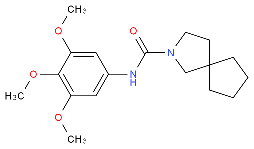 N-(3,4,5-trimethoxyphenyl)-2-azaspiro[4.4]nonane-2-carboxamide_Molecular_structure_CAS_)
