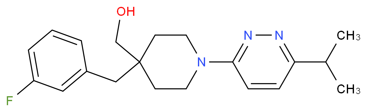 [4-(3-fluorobenzyl)-1-(6-isopropylpyridazin-3-yl)piperidin-4-yl]methanol_Molecular_structure_CAS_)