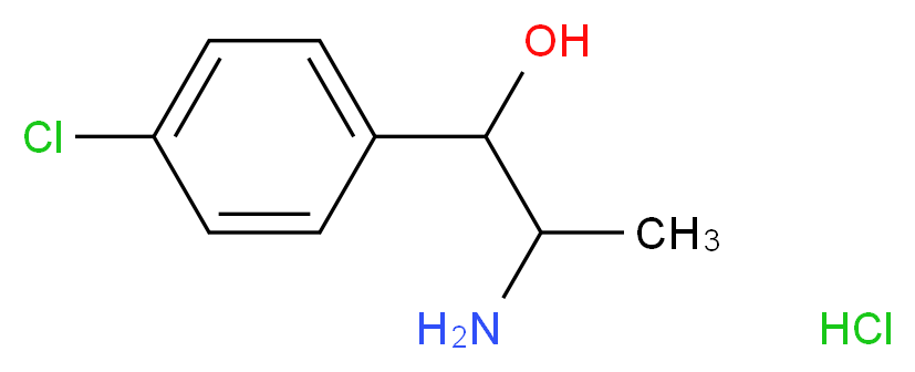 2-amino-1-(4-chlorophenyl)propan-1-ol hydrochloride_Molecular_structure_CAS_)