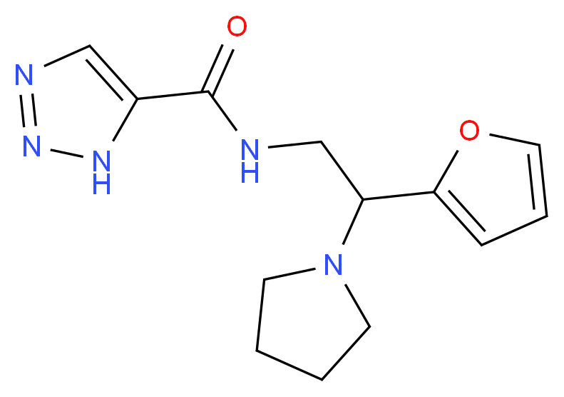 N-[2-(2-furyl)-2-pyrrolidin-1-ylethyl]-1H-1,2,3-triazole-5-carboxamide_Molecular_structure_CAS_)