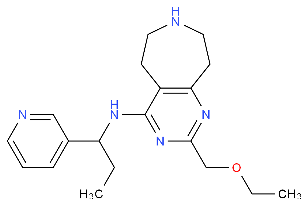 2-(ethoxymethyl)-N-(1-pyridin-3-ylpropyl)-6,7,8,9-tetrahydro-5H-pyrimido[4,5-d]azepin-4-amine_Molecular_structure_CAS_)