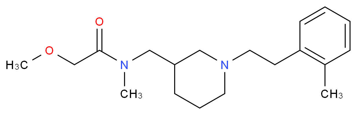 2-methoxy-N-methyl-N-({1-[2-(2-methylphenyl)ethyl]-3-piperidinyl}methyl)acetamide_Molecular_structure_CAS_)