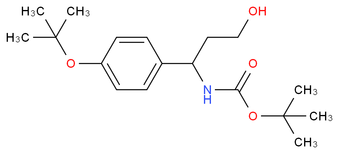 TERT-BUTYL 1-(4-TERT-BUTOXYPHENYL)-3-HYDROXYPROPYLCARBAMATE_Molecular_structure_CAS_)