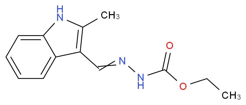 ETHYL 2-((2-METHYL-1H-INDOL-3-YL)METHYLENE)HYDRAZINECARBOXYLATE_Molecular_structure_CAS_113143-56-9)