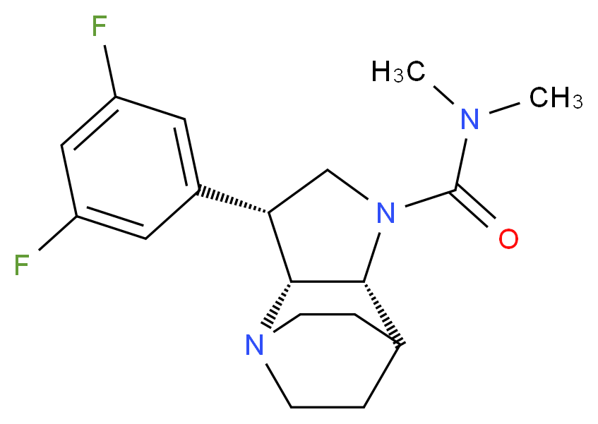 (3R*,3aR*,7aR*)-3-(3,5-difluorophenyl)-N,N-dimethylhexahydro-4,7-ethanopyrrolo[3,2-b]pyridine-1(2H)-carboxamide_Molecular_structure_CAS_)