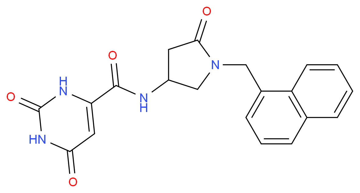 N-[1-(1-naphthylmethyl)-5-oxopyrrolidin-3-yl]-2,6-dioxo-1,2,3,6-tetrahydropyrimidine-4-carboxamide_Molecular_structure_CAS_)