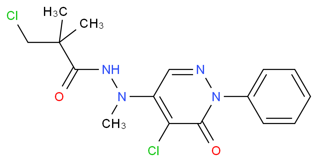 N'1-(5-chloro-6-oxo-1-phenyl-1,6-dihydropyridazin-4-yl)-N'1,2,2-trimethyl-3-chloropropanohydrazide_Molecular_structure_CAS_)