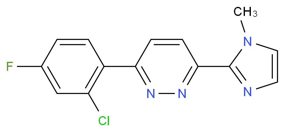 3-(2-chloro-4-fluorophenyl)-6-(1-methyl-1H-imidazol-2-yl)pyridazine_Molecular_structure_CAS_)