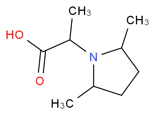 2-(2,5-dimethylpyrrolidin-1-yl)propanoic acid_Molecular_structure_CAS_)