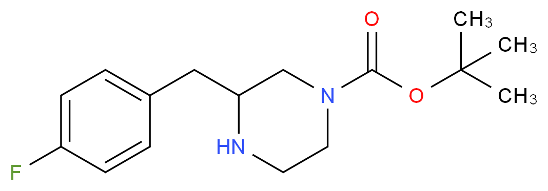 3-(4-FLUORO-BENZYL)-PIPERAZINE-1-CARBOXYLIC ACID TERT-BUTYL ESTER_Molecular_structure_CAS_886772-26-5)
