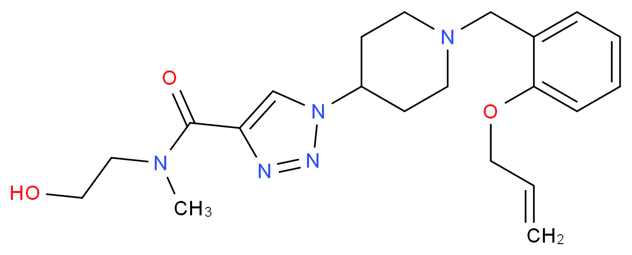 1-{1-[2-(allyloxy)benzyl]-4-piperidinyl}-N-(2-hydroxyethyl)-N-methyl-1H-1,2,3-triazole-4-carboxamide_Molecular_structure_CAS_)