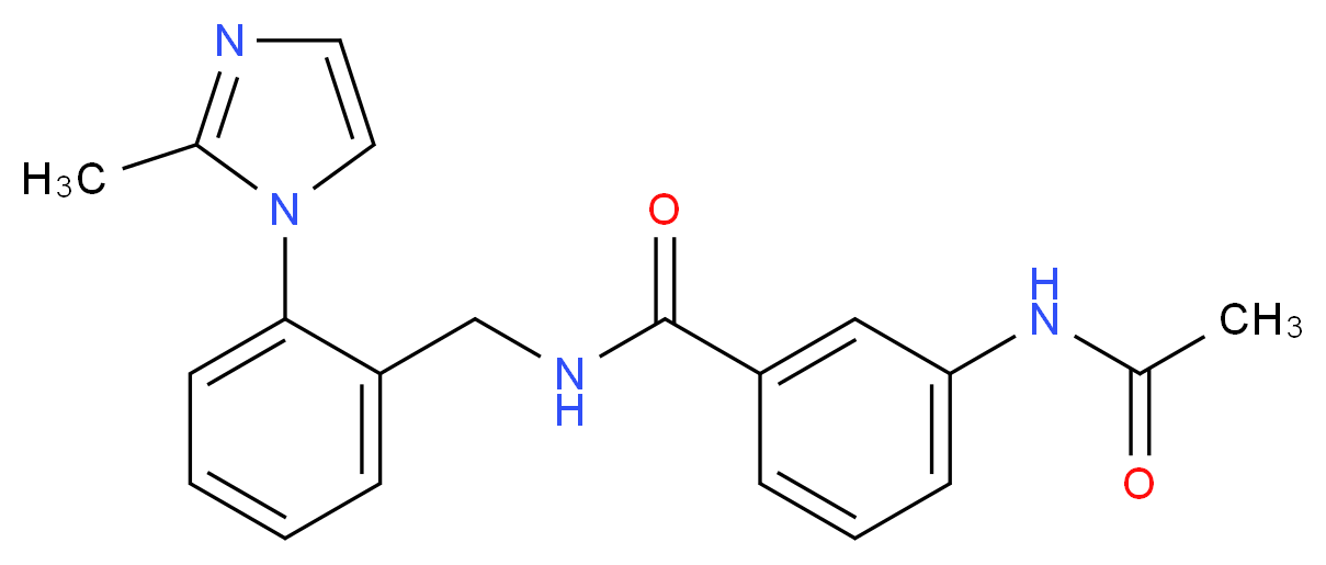3-(acetylamino)-N-[2-(2-methyl-1H-imidazol-1-yl)benzyl]benzamide_Molecular_structure_CAS_)