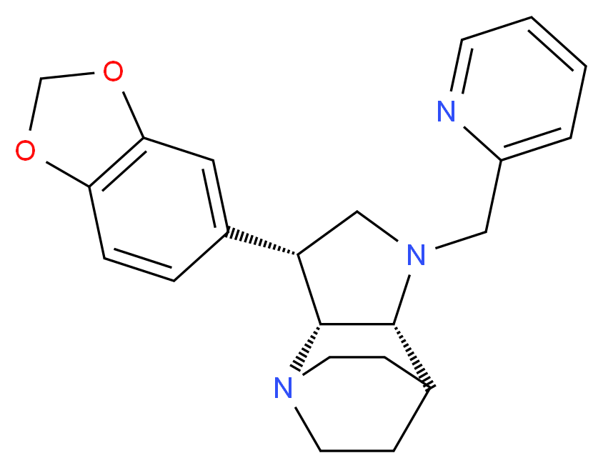 (3R*,3aR*,7aR*)-3-(1,3-benzodioxol-5-yl)-1-(pyridin-2-ylmethyl)octahydro-4,7-ethanopyrrolo[3,2-b]pyridine_Molecular_structure_CAS_)