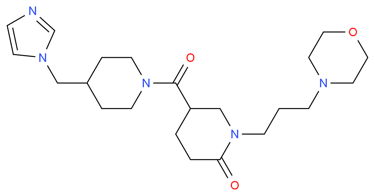 5-{[4-(1H-imidazol-1-ylmethyl)-1-piperidinyl]carbonyl}-1-[3-(4-morpholinyl)propyl]-2-piperidinone_Molecular_structure_CAS_)