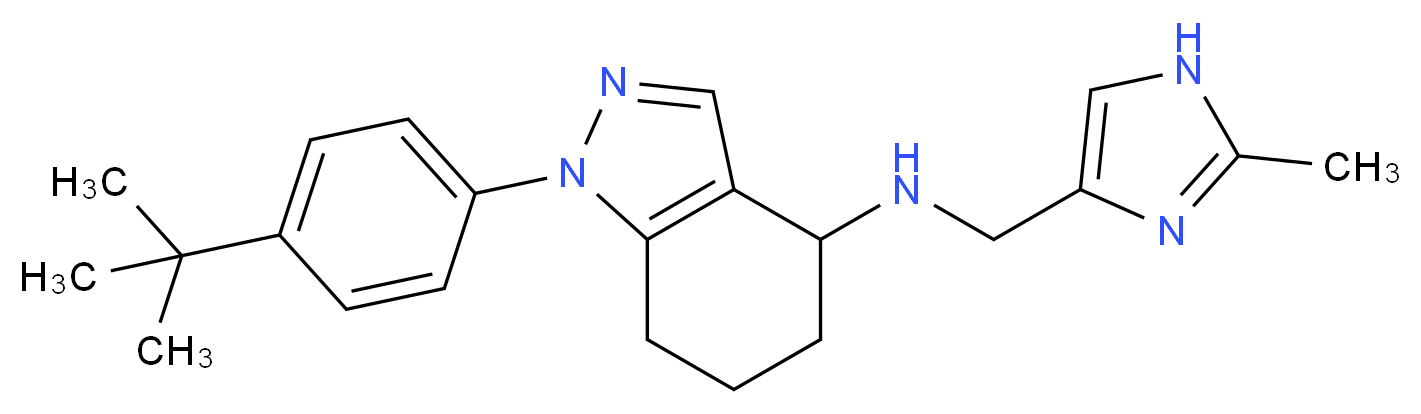 1-(4-tert-butylphenyl)-N-[(2-methyl-1H-imidazol-4-yl)methyl]-4,5,6,7-tetrahydro-1H-indazol-4-amine_Molecular_structure_CAS_)