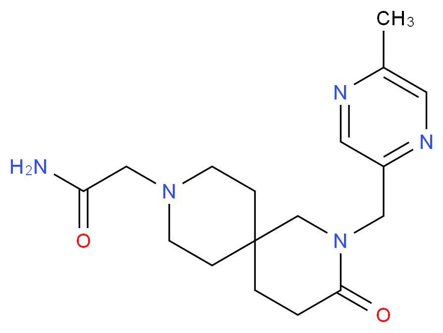2-{2-[(5-methylpyrazin-2-yl)methyl]-3-oxo-2,9-diazaspiro[5.5]undec-9-yl}acetamide_Molecular_structure_CAS_)