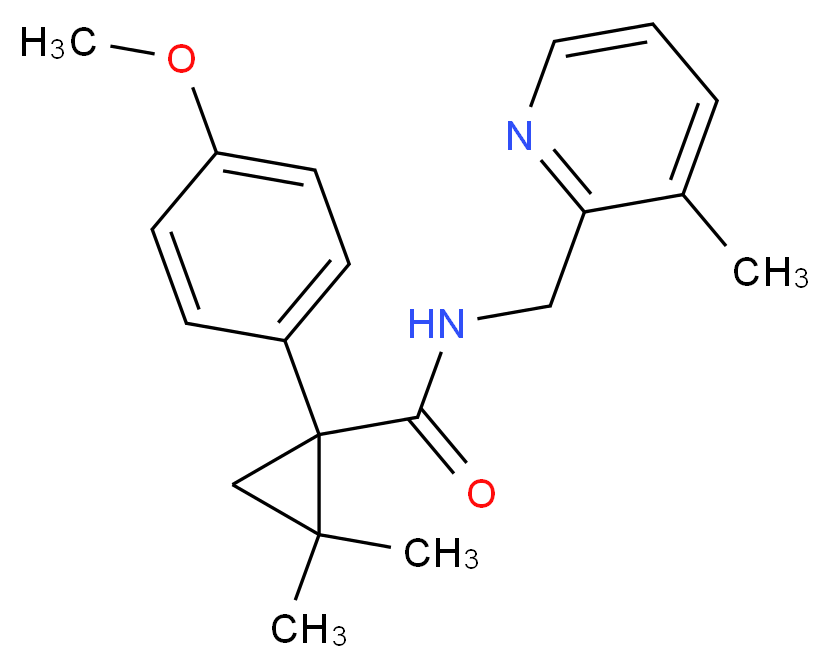 1-(4-methoxyphenyl)-2,2-dimethyl-N-[(3-methylpyridin-2-yl)methyl]cyclopropanecarboxamide_Molecular_structure_CAS_)