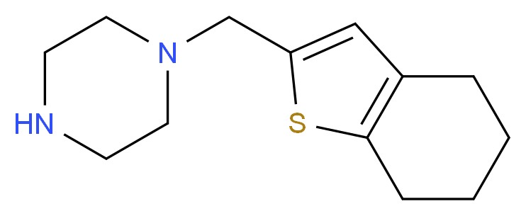 1-(4,5,6,7-tetrahydro-1-benzothiophen-2-ylmethyl)piperazine_Molecular_structure_CAS_)