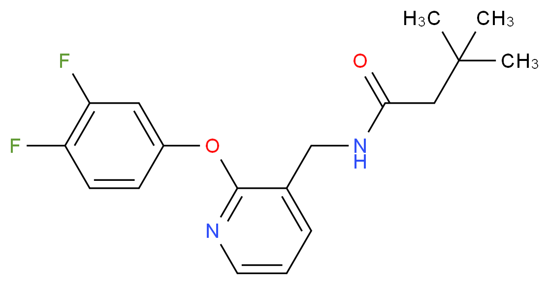N-{[2-(3,4-difluorophenoxy)pyridin-3-yl]methyl}-3,3-dimethylbutanamide_Molecular_structure_CAS_)