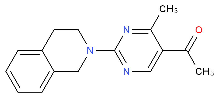 1-[2-(3,4-Dihydroisoquinolin-2(1H)-yl)-4-methylpyrimidin-5-yl]ethanone_Molecular_structure_CAS_)