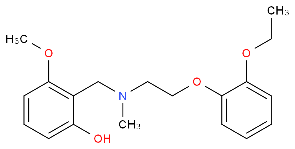 2-{[[2-(2-ethoxyphenoxy)ethyl](methyl)amino]methyl}-3-methoxyphenol_Molecular_structure_CAS_)