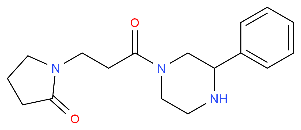 1-[3-oxo-3-(3-phenylpiperazin-1-yl)propyl]pyrrolidin-2-one_Molecular_structure_CAS_)