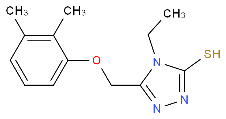 5-[(2,3-Dimethylphenoxy)methyl]-4-ethyl-4H-1,2,4-triazole-3-thiol_Molecular_structure_CAS_669705-44-6)