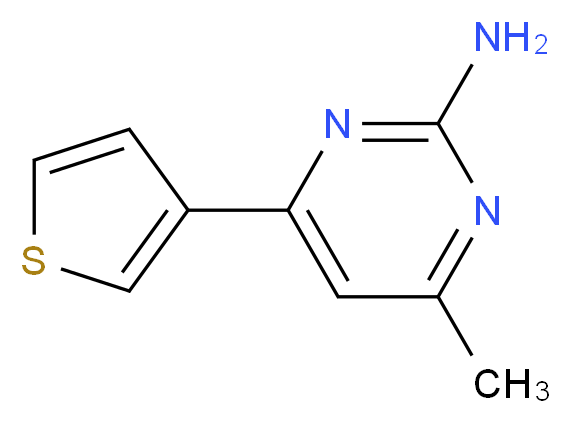 4-Methyl-6-(3-thienyl)-2-pyrimidinamine_Molecular_structure_CAS_)