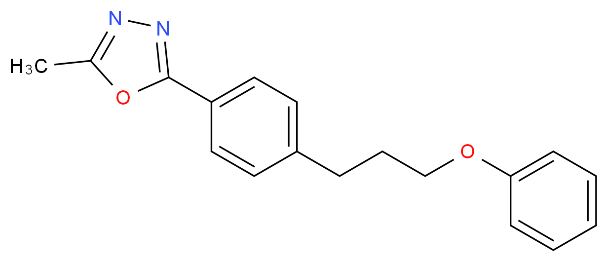 2-methyl-5-[4-(3-phenoxypropyl)phenyl]-1,3,4-oxadiazole_Molecular_structure_CAS_)