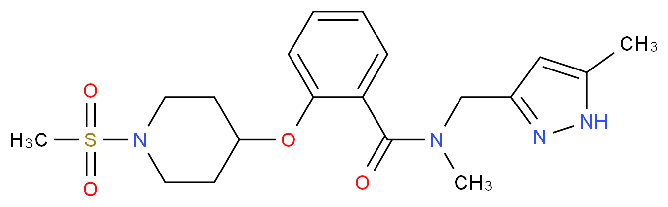 N-methyl-N-[(5-methyl-1H-pyrazol-3-yl)methyl]-2-{[1-(methylsulfonyl)-4-piperidinyl]oxy}benzamide_Molecular_structure_CAS_)