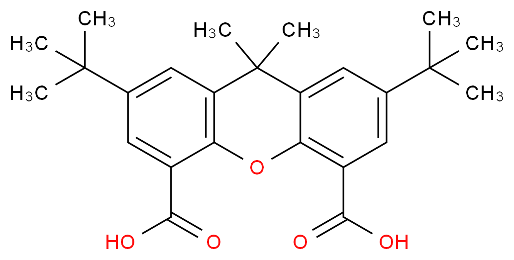 2,7-Di-tert-butyl-9,9-dimethylxanthene-4,5-dicarboxylic acid_Molecular_structure_CAS_130525-39-2)