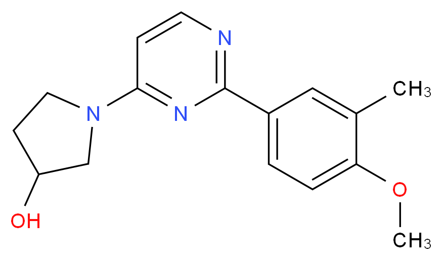 1-[2-(4-methoxy-3-methylphenyl)pyrimidin-4-yl]pyrrolidin-3-ol_Molecular_structure_CAS_)
