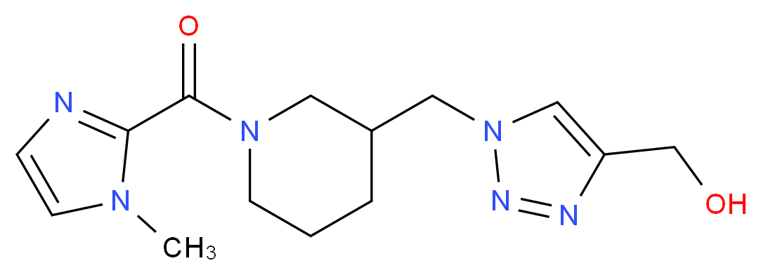 [1-({1-[(1-methyl-1H-imidazol-2-yl)carbonyl]-3-piperidinyl}methyl)-1H-1,2,3-triazol-4-yl]methanol_Molecular_structure_CAS_)